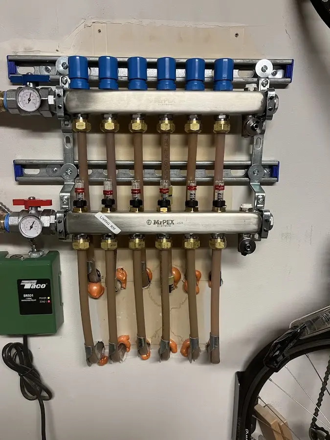 Plumber performing Gas Line Installation at a residential property in Northumberland